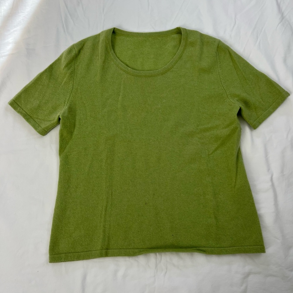Cashmere short sleeve sweater